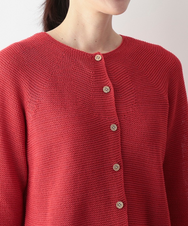 しゃりっと和紙ホールガーメントニットカーディガン｜KANKAN ONLINE
