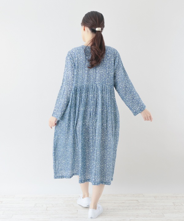 ZIMMERMANN ガーゼ ワンピース ティアード フローラルプリント 再入荷/ブルー、イエロー各1点限り】フローラルプリントダブル