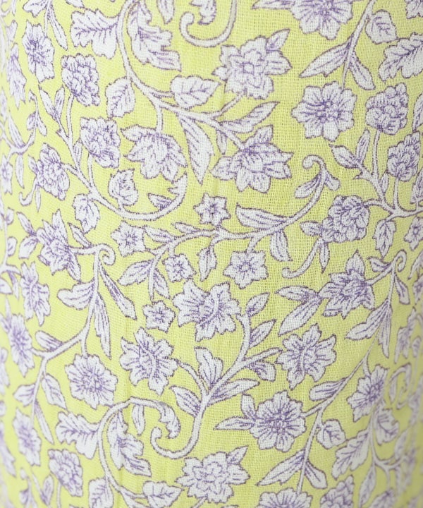 再入荷/ブルー1点限り】フローラルプリントダブルガーゼ2wayワンピース