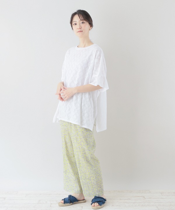 フローラルプリントダブルガーゼパンツ｜KANKAN ONLINE SHOP【公式】