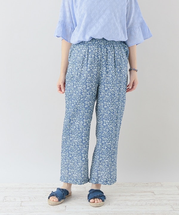 かなかなページ フローラルプリントダブルガーゼパンツ｜KANKAN ONLINE SHOP【公式】