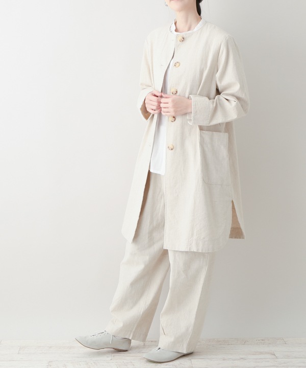 ワンウォッシュリネンコート｜KANKAN ONLINE SHOP【公式】