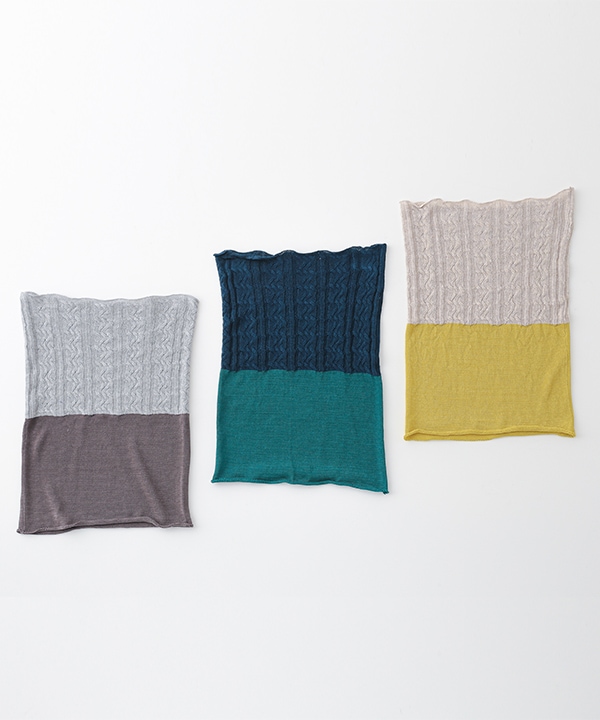 シルク混ツートンカラースヌード｜KANKAN ONLINE SHOP【公式】