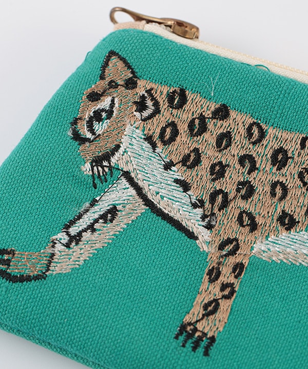 刺繍ポーチ ：レオパード｜KANKAN ONLINE SHOP【公式】