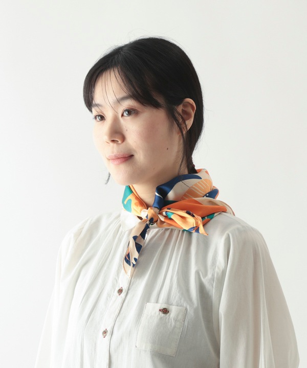 花と鳥プリントシルクスカーフ｜KANKAN ONLINE SHOP【公式】