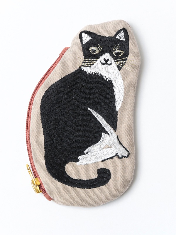 刺繍ポーチ ：ネコ｜KANKAN ONLINE SHOP【公式】