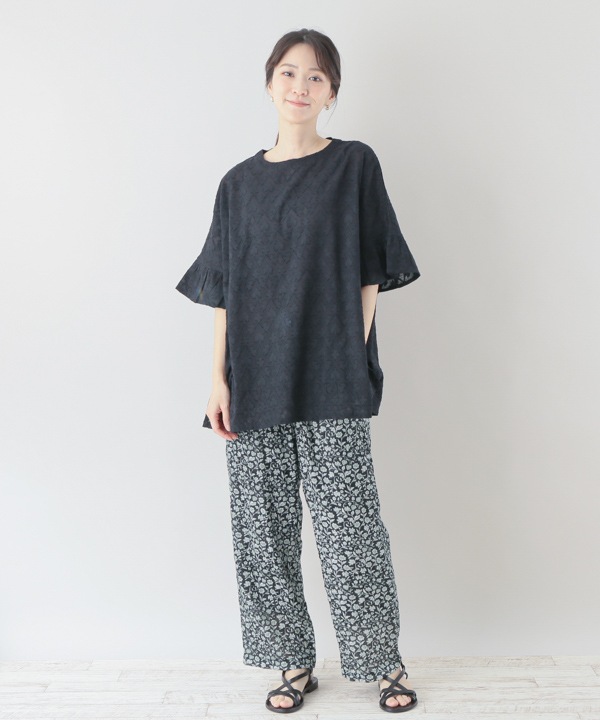 フローラルカットジャガードコットンチュニック｜KANKAN ONLINE
