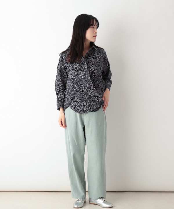 洗いをかけたナチュラルリネンバレルパンツ｜KANKAN ONLINE SHOP【公式】