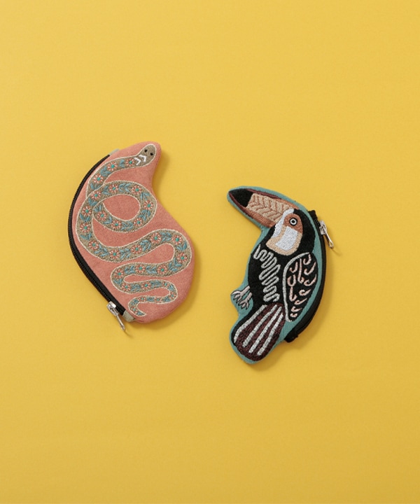 刺繍ポーチ： ヘビ｜KANKAN ONLINE SHOP【公式】