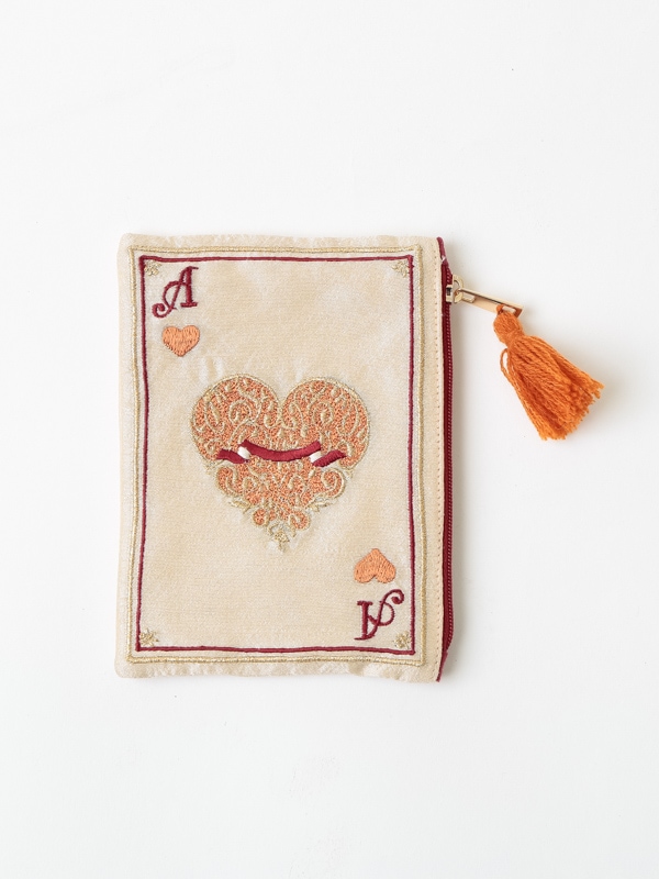 トランプ刺繍ポーチ M42-2092｜KANKAN ONLINE SHOP【公式】