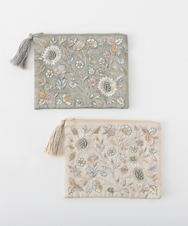 ビーズ刺繍ポーチL｜KANKAN ONLINE SHOP【公式】
