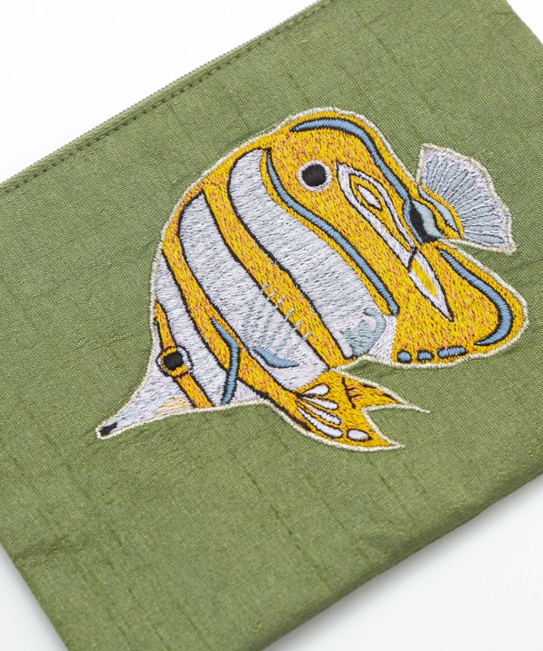 フィッシュ刺繍 ポーチ｜KANKAN ONLINE SHOP【公式】