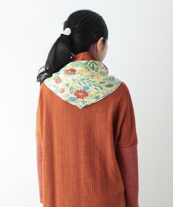 シルク 絹100% ウール 柄 花柄 LEONARD 希少カラー 橙色 M L シルク 絹100% ウール 柄 花柄 LEONARD 希少カラー 橙色 M L