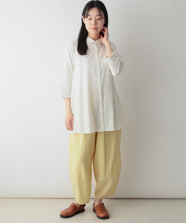 朝顔カットジャガードロングシャツ｜KANKAN ONLINE SHOP【公式】