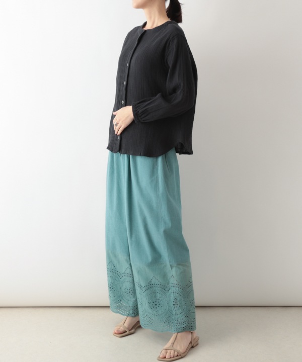 縁がかわいい刺繍コットンパンツ｜KANKAN ONLINE SHOP【公式】