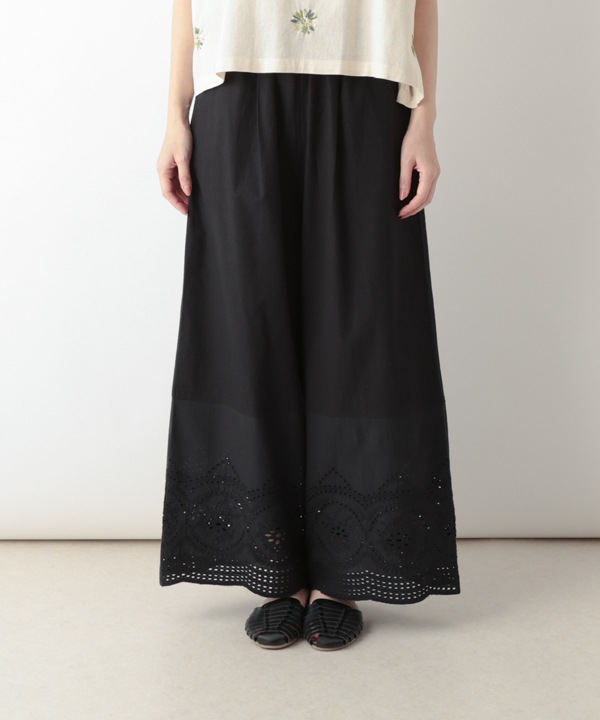 縁がかわいい刺繍コットンパンツ｜KANKAN ONLINE SHOP【公式】