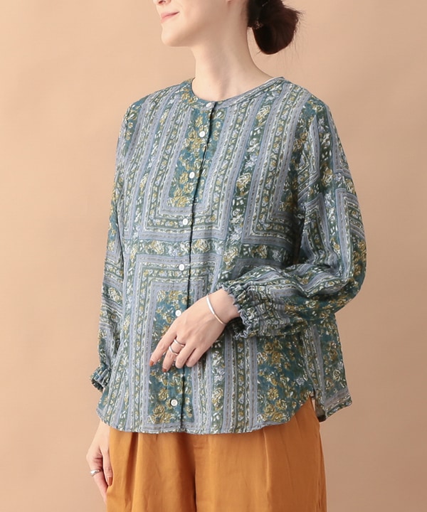 再入荷【40％OFF】ブラック1点限り/バンダナプリントコットンW