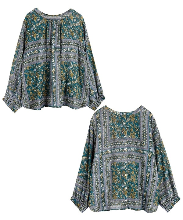 再入荷【40％OFF】ブラック1点限り/バンダナプリントコットンW