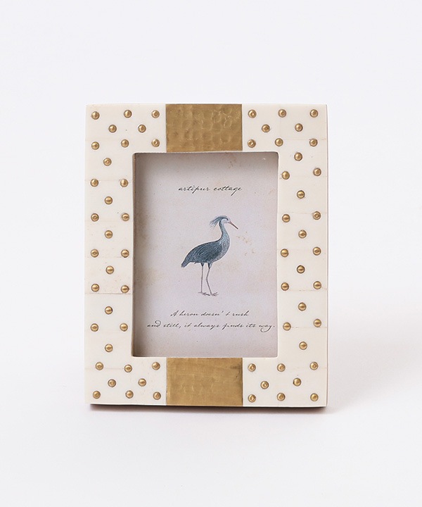 ウッド＆ブラス＆ボーン ミニフォトフレーム 10×13cm M22-2883｜KANKAN