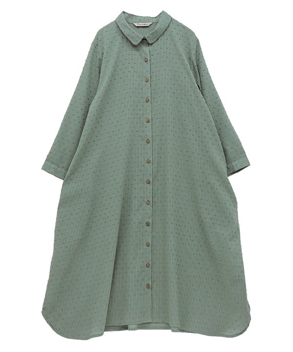 シアーストライプ・ドットドビーシャツワンピース｜KANKAN ONLINE SHOP