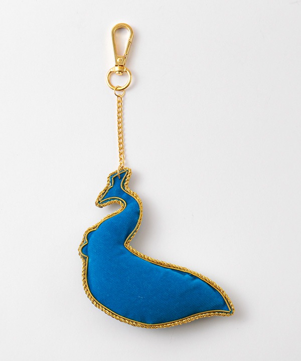 ザリ刺繍キーホルダー （ピーコック) M21-1767｜KANKAN ONLINE SHOP