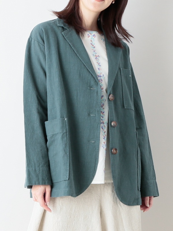 ワンウォッシュリネン ジャケット（3カラー）｜KANKAN ONLINE SHOP【公式】