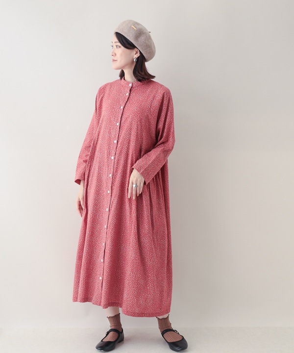 【kankanページ】 レオパードドットプリントドビー前開ワンピース｜KANKAN ONLINE SHOP