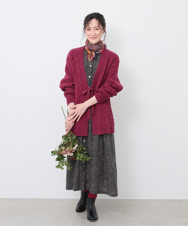 レオパードドットプリントドビー前開ワンピース｜KANKAN ONLINE SHOP