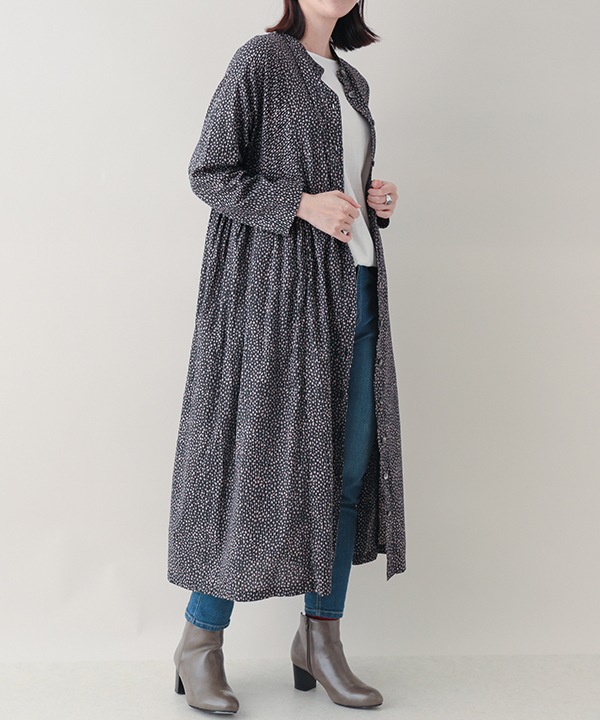 【kankanページ】 レオパードドットプリントドビー前開ワンピース｜KANKAN ONLINE SHOP