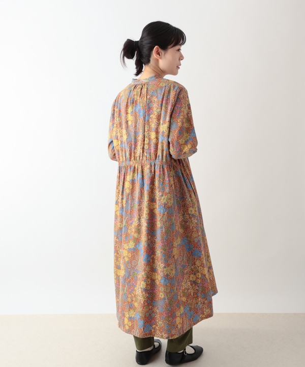ガーデンプリントコットンコール前開ワンピース｜KANKAN ONLINE SHOP