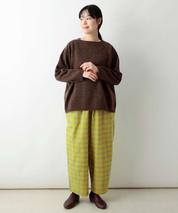 優しいチェックのカディコットンラフパンツ｜KANKAN ONLINE SHOP【公式】