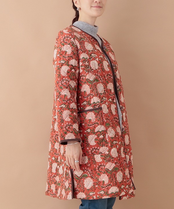 50％OFF】ブロックプリントコットンコート｜KANKAN ONLINE SHOP【公式】 