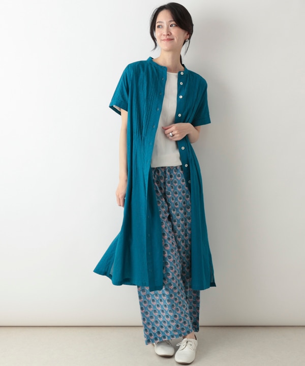 ピンタックたくさんコットン前開ワンピース｜KANKAN ONLINE SHOP【公式】