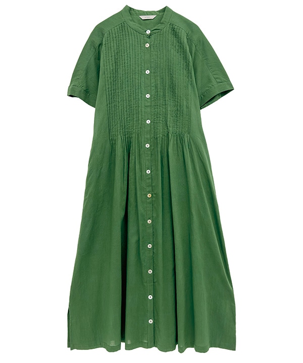 ピンタックたくさんコットン前開ワンピース｜KANKAN ONLINE SHOP【公式】