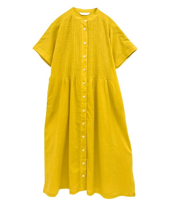 ピンタックたくさんコットン前開ワンピース｜KANKAN ONLINE SHOP【公式】