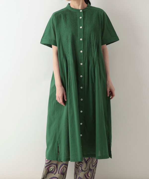 ピンタックたくさんコットン前開ワンピース｜KANKAN ONLINE SHOP【公式】