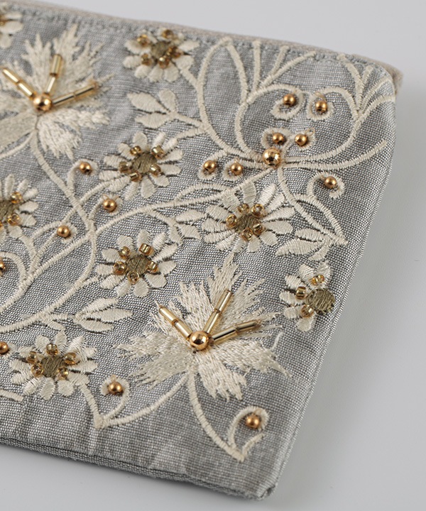 花柄ビーズ刺繍ポーチS｜KANKAN ONLINE SHOP【公式】