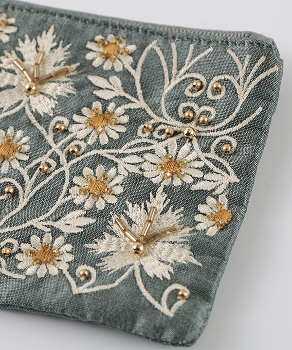 花柄ビーズ刺繍ポーチS｜KANKAN ONLINE SHOP【公式】