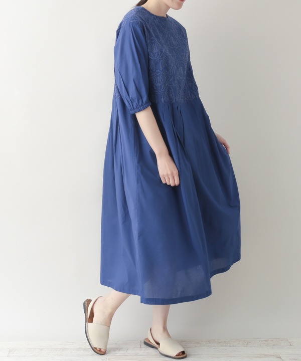 ロータスシフリー刺繍ワンピース｜KANKAN ONLINE SHOP【公式】