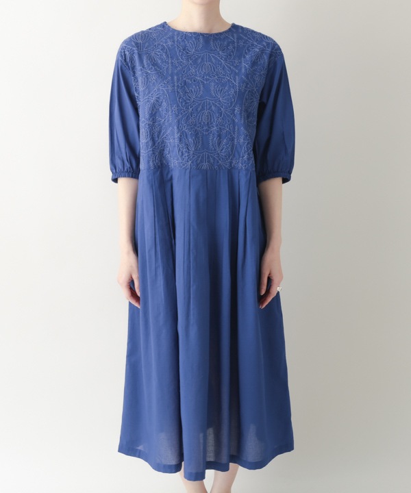 ロータスシフリー刺繍ワンピース｜KANKAN ONLINE SHOP【公式】
