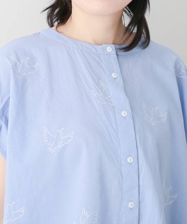 バード刺繍コットン2wayブラウス｜KANKAN ONLINE SHOP【公式】