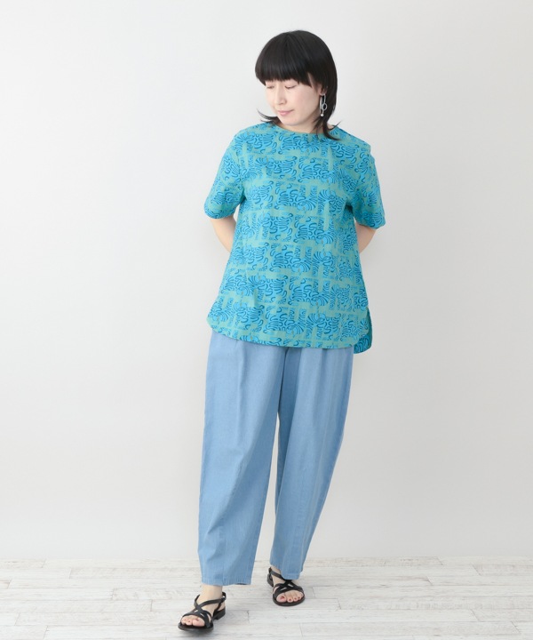 20%OFF】CHIZURI CATプリントコットンブラウス｜KANKAN ONLINE SHOP