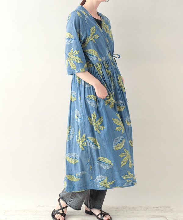 アフリカンプリントカシュクールワンピース｜KANKAN ONLINE SHOP