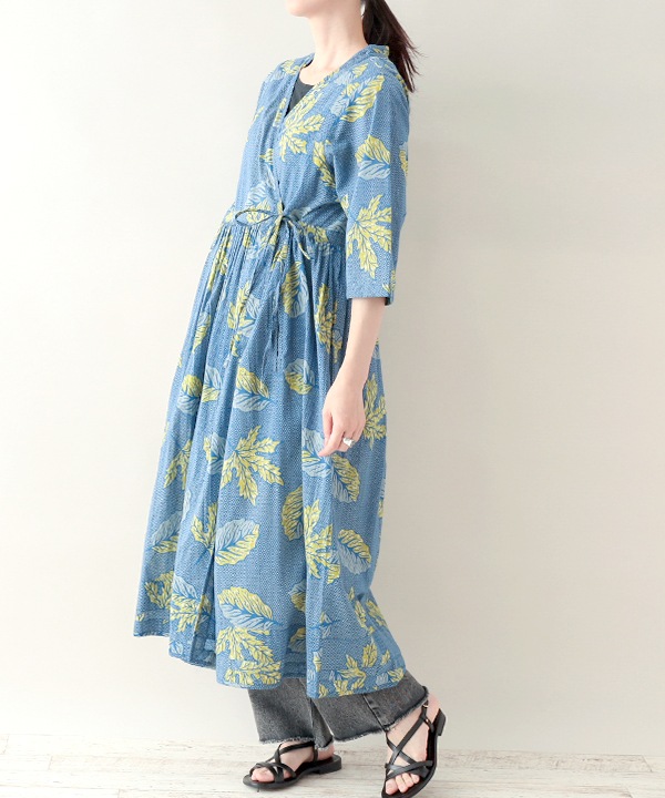 アフリカンプリントカシュクールワンピース｜KANKAN ONLINE SHOP