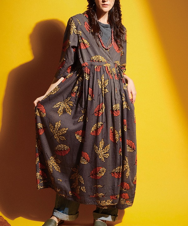 ルチル様　アフリカン　ワンピース アフリカンプリントカシュクールワンピース｜KANKAN ONLINE SHOP