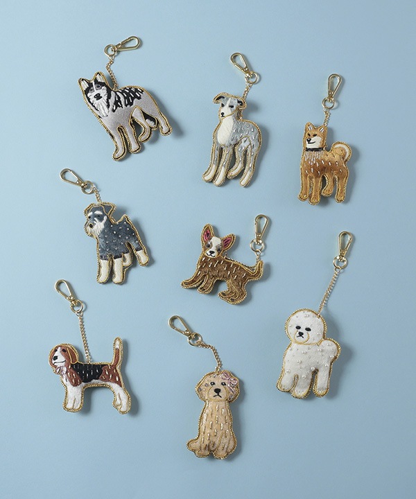 ザリ刺繍キーホルダー ビーグル｜KANKAN ONLINE SHOP【公式】