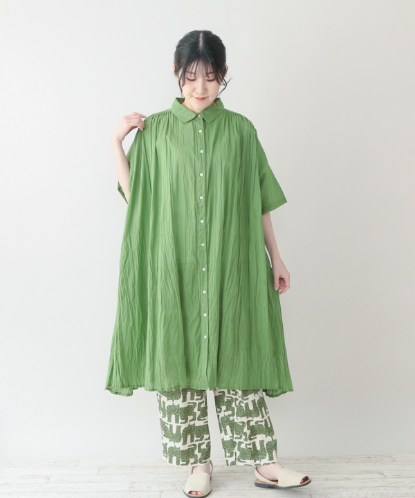 40%OFF】ピンタック＆クリンクルシャツワンピース｜KANKAN ONLINE SHOP