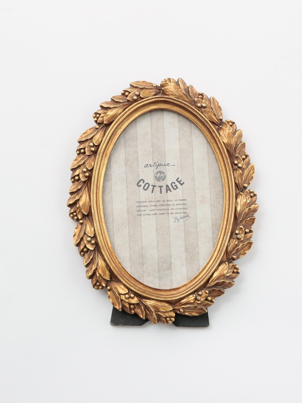 オーバルリーフフォトフレーム 14.5×20cm｜KANKAN ONLINE SHOP