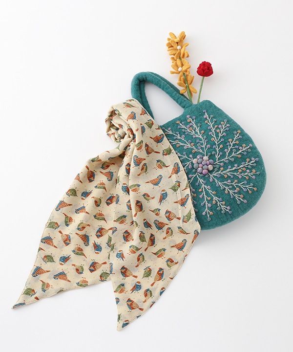 30％OFF】ウール ラディアル刺繍 卵型フェルトバッグ｜KANKAN ONLINE