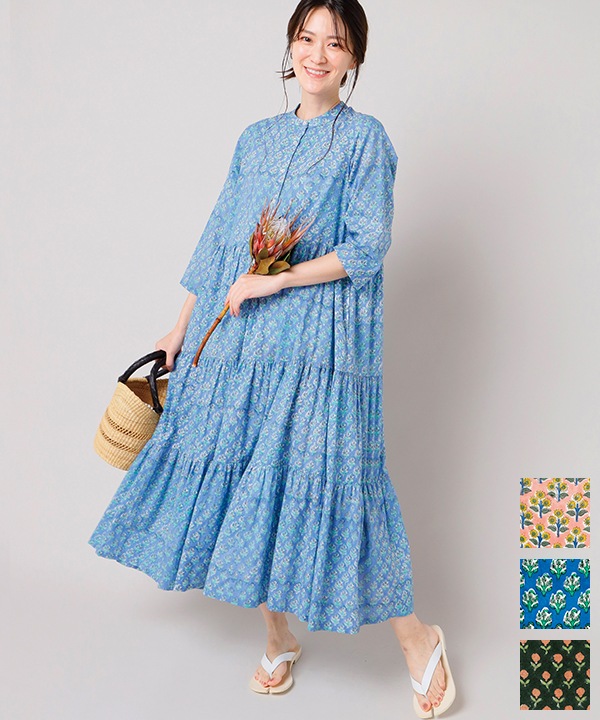 45R コットン クルーネック プリント 半袖ワンピース UNIQLO（ユニクロ）の「クルーネックTワンピース（半袖